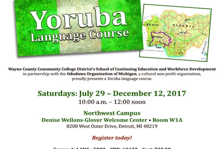 Learning Yoruba Language and Culture at Wayne County Community College District in Detroit
