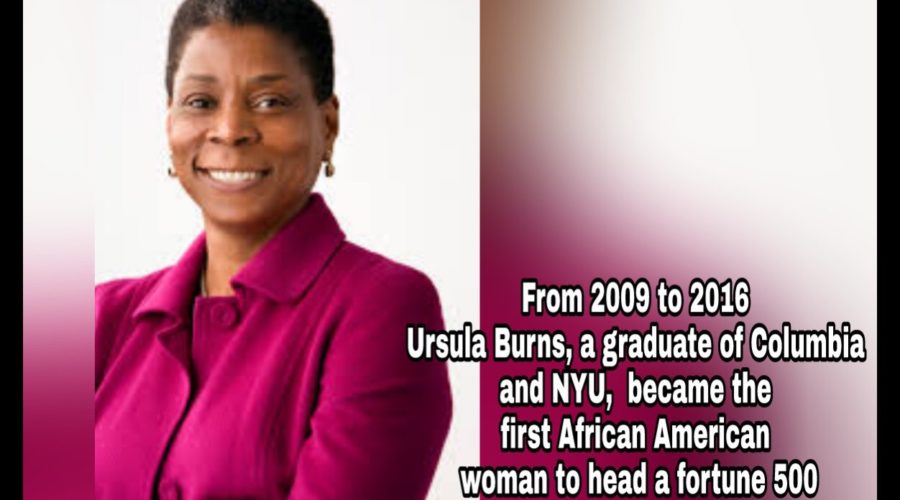 Black History Month; Trailblazers, Inspirational Human Souls: Ursula Burns.