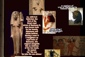 Back History Month: American and International History. Pharaoh Ramesses II and Queen Nefertari “Colossus”