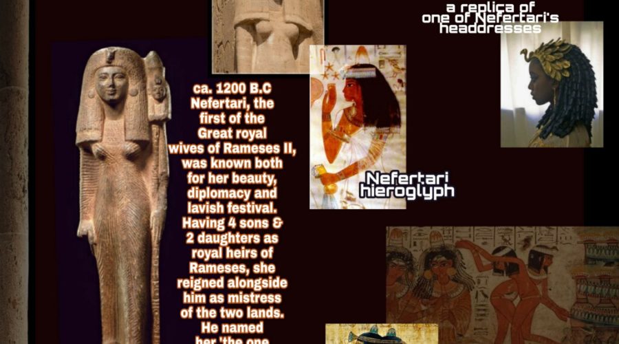 Back History Month: American and International History. Pharaoh Ramesses II and Queen Nefertari “Colossus”