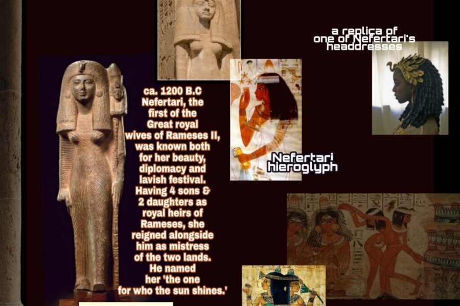 Back History Month: American and International History. Pharaoh Ramesses II and Queen Nefertari “Colossus”